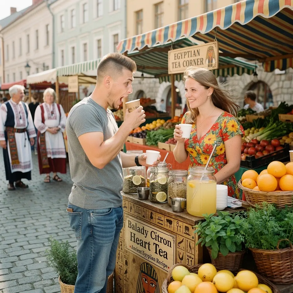 Balady Citron širdies arbata, pagaminta iš Egipto citrinų ir pritaikyta širdies sveikatai.